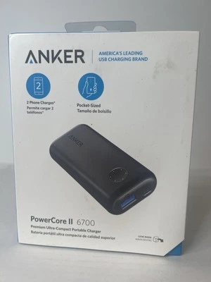 Banco de alimentación portátil compacto Anker PowerCore II 6700mAh USB-A USB-C NUEVO SELLADO Foto 1 de 4