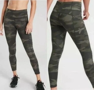Athleta Camo Contender 7/8 Tight dunkelgrün Camouflage Damen Größe Medium M - Bild 1 von 5