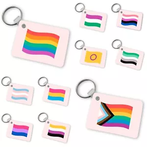 RAINBOW LGBTQIA2-S Bandera Llavero MDF Apoyo Orgullo Corazón Gay Incluido - Imagen 1 de 64