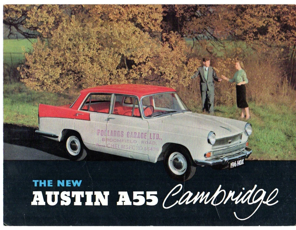 Austin A55 Cambridge Saloon 1959-60 UK Market Launch 4pp Foldout Sales Brochure - Image 1 of 1
