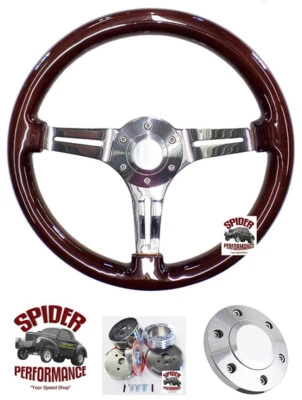 1970-1980 Mercury steering wheel 14" VINTAGE MAHOGANY WOOD - Image 1 of 4