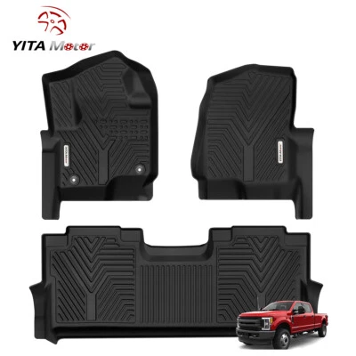 Alfombrillas forro YITAMOTOR para Ford F-250 F-350 Super Duty 2017-2025 doble cabina Foto 1 de 4