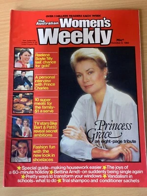 The Australian Women's Weekly Magazine October 6 1982 Princess Grace - Image 1 of 2
