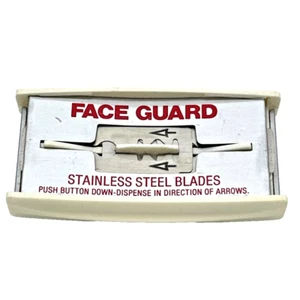Face Guard Stainless Steel Blades Coated with Teflon Box Vintage Advertising - Picture 1 of 9