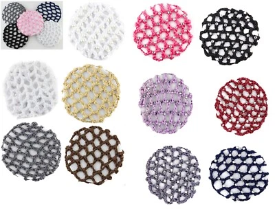 Hair Net Ribbon Bun Net Hair Bun for Ballet Dancer Gymnastics Horse Rider Bride  - Image 1 of 4