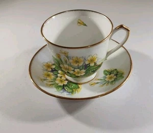 Vintage Salisbury Bone China Teacup & Saucer Floral Pattern 1950's England - Picture 1 of 10