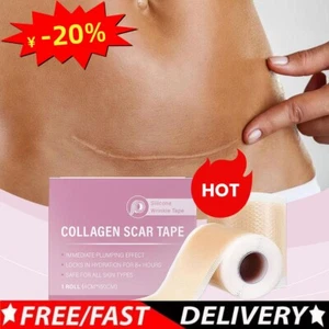 Collagen Scar Tape For Face, Losveo Silicone Scar Sheets For Face Wrinkles - Picture 1 of 13