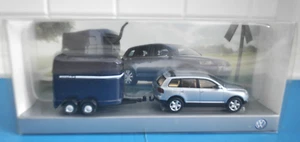 Wiking Volkswagen PROMO - VW Touareg Pferdeanhänger Dealer - NEW w/Display Box - Picture 1 of 6