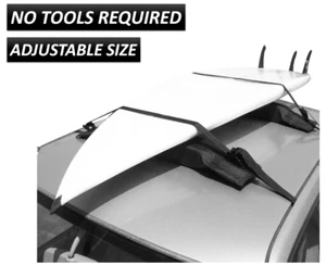 PADDED SOFT CAR ROOF RACK BARS for KAYAK SURFBOARD LUGGAGE LADDER- Max Load 65kg - Picture 1 of 4
