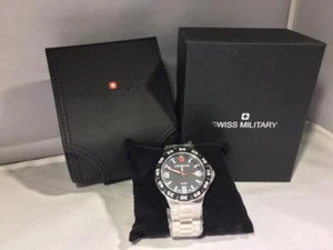 Swiss Military RACER Stainless Steel Black Dial Watch SWM06.SR1.04.007 - Picture 1 of 7