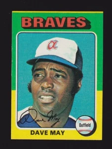 1975 TOPPS MINI #650  Dave May  ATLANTA BRAVES  EX-MINT+   B - Picture 1 of 2