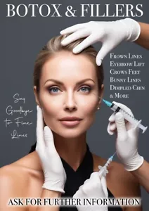 Botox & Fillers Available Here Poster Notice Sign Business Beauty Salon Any Text - Picture 1 of 1