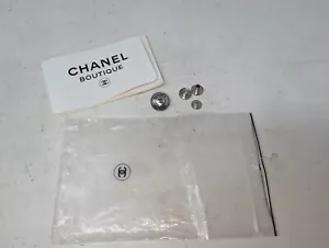 Chanel Spare Button Vintage W/ Rivets & Bag - Picture 1 of 6