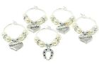 Ivory Pearl Personalised Wedding Family Top Table Party Wine Glass Charms