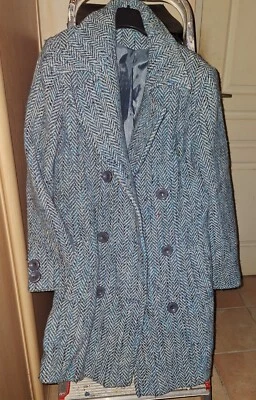 Manteau Turquoise 38/40 Chevrons - Photo 1/2