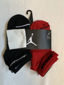 NIKE Air Jordan No Show Socks 6 Pack UNISEX Kids' Shoe UJ0143-K6N Size 10C-3Y FS - Picture 1 of 12