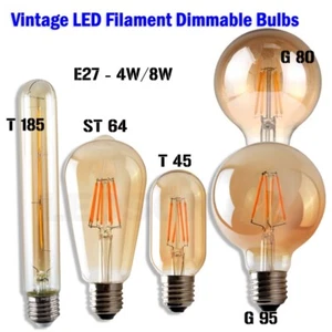 Vintage Filament LED Edison Leuchtmittel E27 B22 dekorative Industrieleuchten - Bild 1 von 39