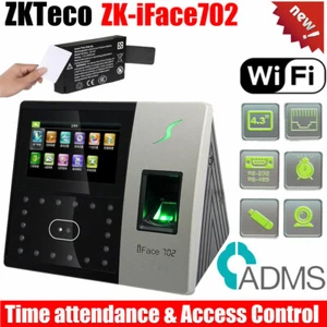ZKTeco iFace702 Controllo accessi presenza tempo impronte digitali biometriche con batteria - Foto 1 di 9