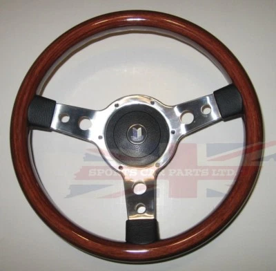 Nuevo adaptador de volante y buje de madera de 13" Triumph Stag 1970-1977 hecho en Reino Unido Foto 1 de 4