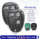 2 For GMC / CHEVROLET KEYLESS REMOTE ENTRY KEY FOB ABO1502T 16245100-29 3 BUTTON
