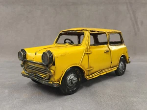 MAQUETTE REPRODUCTION VOITURE ANCIENNE MINI COOPER MÉTAL ÉTAIN COLLECTION ART - Picture 1 of 8