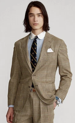 $1198 Polo Ralph Lauren 46R Tweed Glen Plaid Blazer Jacket Houndstooth RRL Coat - Image 1 of 4
