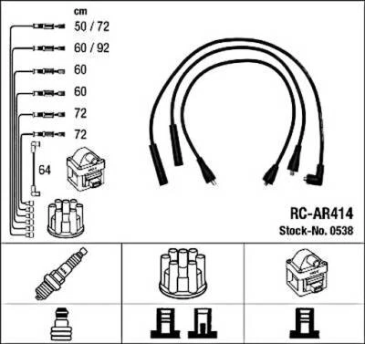 Kit de cables de encendido NGK negro para LAND ROVER Discovery I MG Mgb GT 68-98 ETC8618 Foto 1 de 2