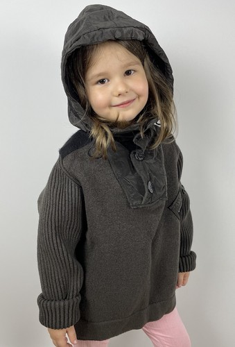 Maglione Stone Island Junior ragazzo lana cashmere lavorato a maglia marrone taglia 6 anni