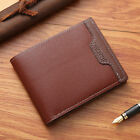 Vintage Minimalist Foldable Wallet For Men PU Leather Purse Credit Card Holder