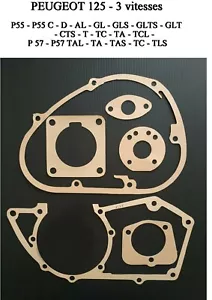 PEUGEOT 125 - 3 vitesses à main P55 - P57 pochette de joints - Imagen 1 de 5