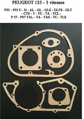 PEUGEOT 125 - 3 vitesses à main P55 - P57 pochette de joints - Imagen 1 de 4