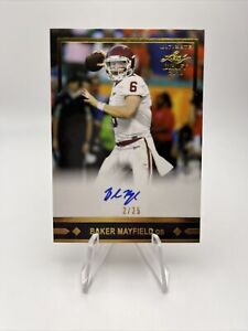 2018 Leaf Ultimate Draft Baker Mayfield Autograph Rookie Auto #/25