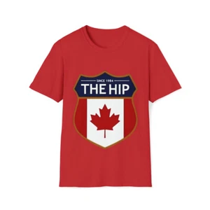 T-shirt unisex cotone. Bandiera canadese, The Tragically Hip. - Foto 1 di 28