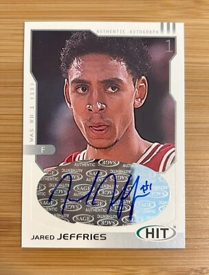 2002-03 SAGE Hit Silver Auto Jared Jeffries #H1 Rookie Auto RC - Image 1 of 2