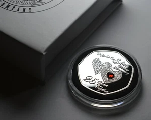 ON OUR 25th SILVER WEDDING ANNIVERSARY Gemstone Commemorative. Gift Box. Present - Picture 1 of 12