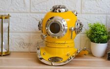 Diving Helmet US Navy Mark V Deep Sea Scuba Diver Yellow Color Marine Navy Gift