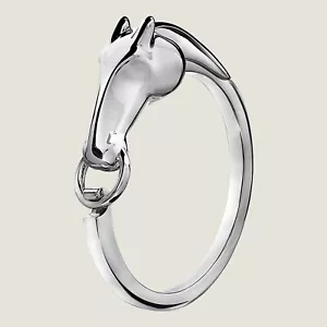 HERMES Galop Bracelet Small Model Sterling Silver sz LG Inner Circ. 6.5" - Picture 1 of 5