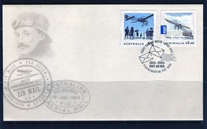 Australia 2014 100 aniversario de correo aéreo conjunto de 2 cubiertas de primer día, como nuevo - Imagen 1 de 1