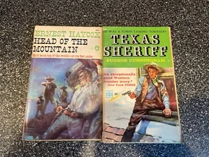 2  Vintage WESTERN PAPERBACKS , early 60's - Picture 1 of 4