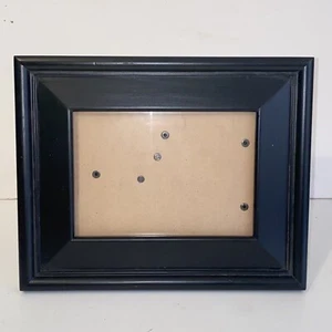 Solid Black 5x7 Photo Modern Style Wooden Picture Frame - Picture 1 of 9