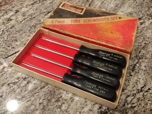 Snapon 4pc Hard Handle Torx Screwdriver Set In Box - VINTAGE - Picture 1 of 7