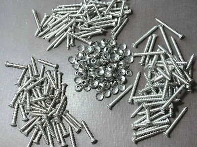 150 pcs #8 x 1" 1-/4" 1-1/2" w/#6 head stainless screws with flush washers Dodge - Image 1 of 3