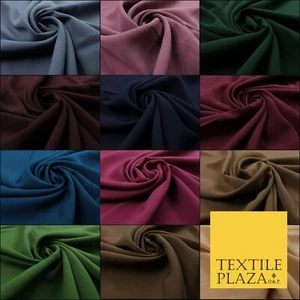 12 COLOURS Premium HEAVY Plain Dyed Chiffon Soft Georgette Sheer Dress Fabric - Picture 1 of 25