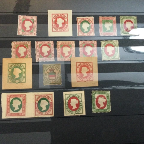 Small Lot Rare Heligoland Stamps 17 Stamps Pictured Cover