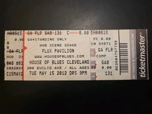 Flux Pavilion Cleveland 2012  ticket edm dubstep house of blues bass cannon  - Picture 1 of 2