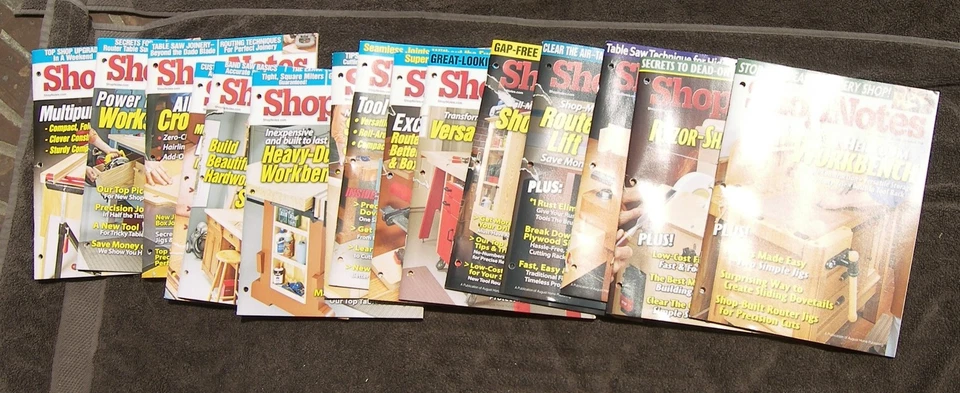 14 Issues ShopNotes Shop Notes 118-132  Complete Carpentry Wood Working - Imagem 1 de 1