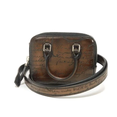 Berluti Anjou Nano скритто кожаный мешочек Дамская сумка мини тела сумка/талия сумка C... - Изображение 1 из 4