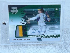 Jacob Wilson 2023 Elite Extra Epic Materials VERDE 5 DE 5 automático, parche, RC, SSP - Imagen 1 de 9