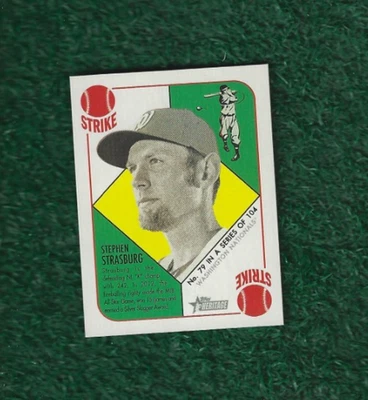 Stephen Strasburg - 2015 Topps Heritage '51 mini tarjeta paralela reverso verde # 79 Foto 1 de 2