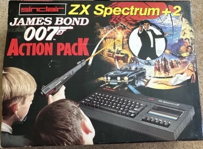 Sinclair ZX Spectrum +2 James Bond 007 Action Pack + Juegos ~ Muy Buen Estado - Imagen 1 de 4